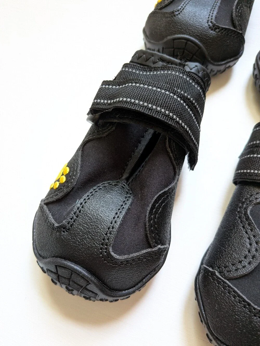 Black Dog Booties with Velcro Straps